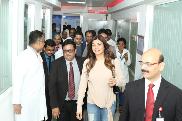 Miss Universe Sushmitha Sen Meets & Greets Patients at Thumbay Hospital Ajman 